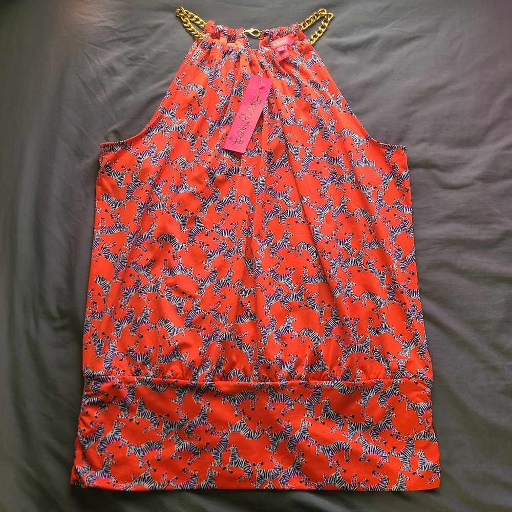 NWT lilly pulitzer halter picante zebra heebee zeebees